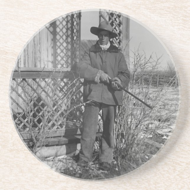 Cowboy Rancher oder kanadischer Gesetzentwurf des  Getränkeuntersetzer (Vorne)