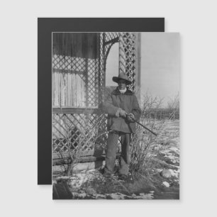 Cowboy Rancher oder kanadischer Outlaw des alten W Magnetkarte