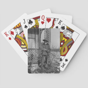 Cowboy Rancher oder kanadischer Outlaw des alten W Spielkarten