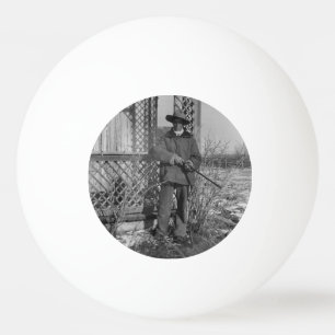 Cowboy Rancher oder kanadischer Outlaw des alten W Tischtennisball