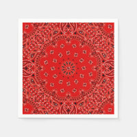 Cowboy Red Paisley Bandana Scarf GRILLEN Picnic Na