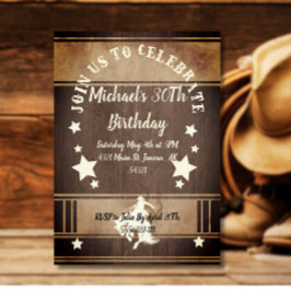 Cowboy reiten wilde West Geburtstag Einladung