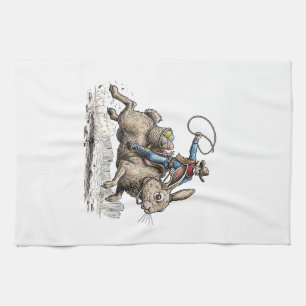 Cowboy-Reiter-Osterhase Western Howdy Oster Fu Geschirrtuch