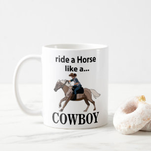 Cowboy reitet ein Pferd wie ein Cowboy Kaffeetasse