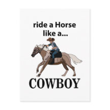 Cowboy reitet ein Pferd wie ein Cowboy
