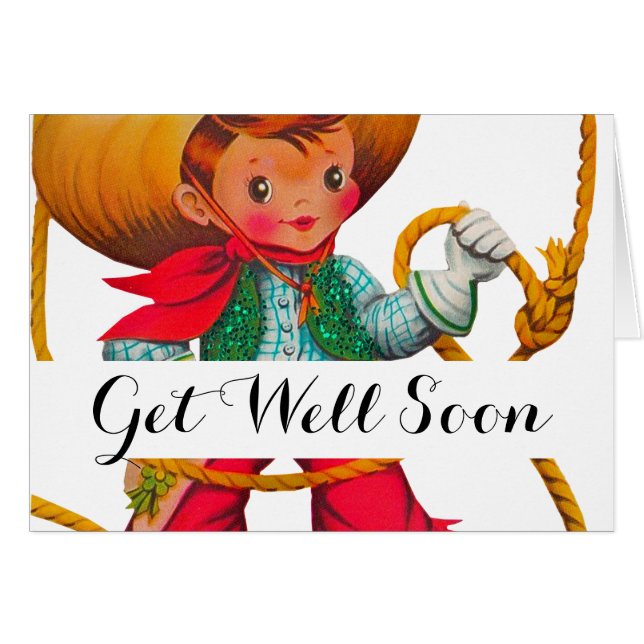 Cowboy Retro Boy Child Cute Western (Devant horizontal)