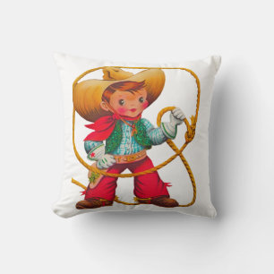 Cowboy Retro Boy Kind Niedlicher Western Kissen