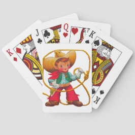 Cowboy Retro Boy Kind Niedlicher Western Spielkarten