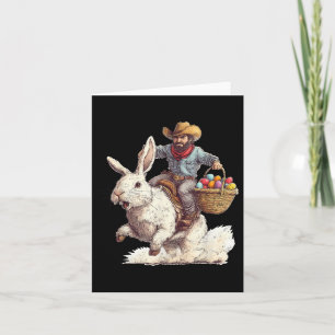 Cowboy Riding Osterfest Sonniger Western Howdy Ost Karte