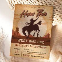 Cowboy Rodeo 1. Geburtstag Wie der Westen eins war
