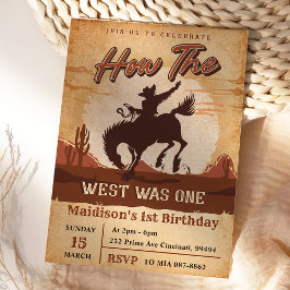 Cowboy Rodeo 1. Geburtstag Wie der Westen eins war Einladung