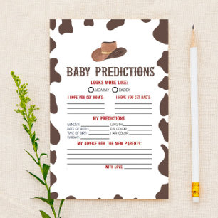 Cowboy-Rodeo-Baby-Shower-Vorhersage-Aktivität Briefpapier