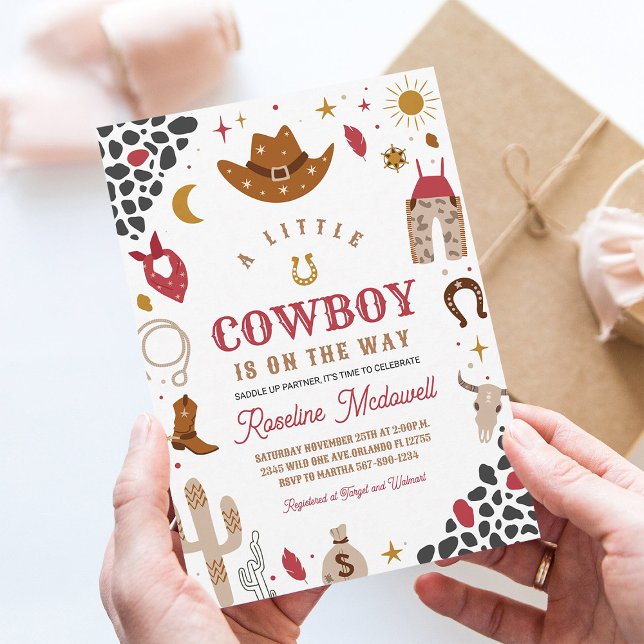 Cowboy Rodeo Boy Southwestern Ranch Baby Dusche Einladung (Von Creator hochgeladen)