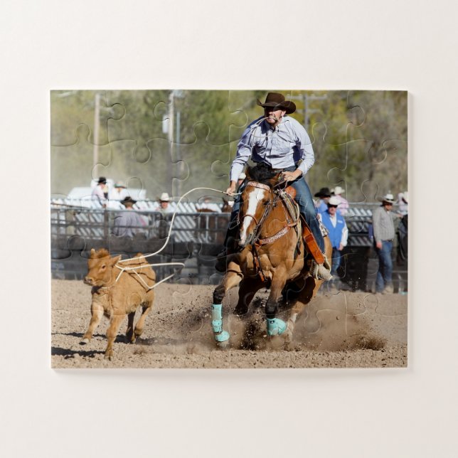 Cowboy Rodeo Calf Roping Western Sports (Horizontal)