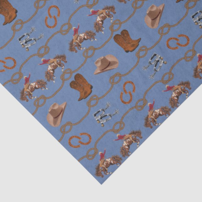 Cowboy-Rodeo-Essentials Seidenpapier (Detail)