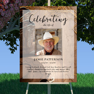 Cowboy Rodeo Feier des Lebens, Beerdigung Foto Poster