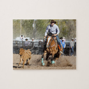 Cowboy-Rodeo-Kälberfangen Western-Sport