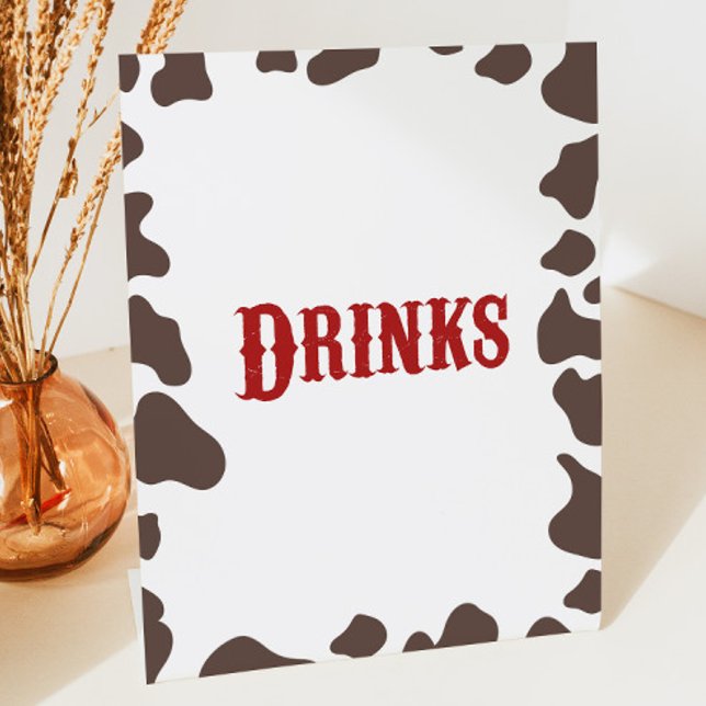 Cowboy Rodeo Western Drinks Tisch Sockelschild (Von Creator hochgeladen)