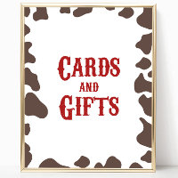 Cowboy Rodeo Western Karten und Geschenke Party Ze
