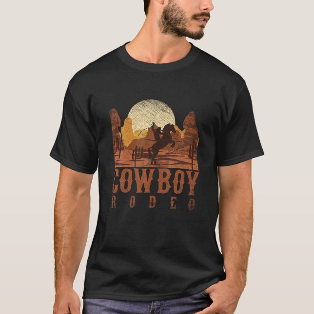 Cowboy Rodeo Western Texan Gift Horseback Riding C T-Shirt (Vorderseite)