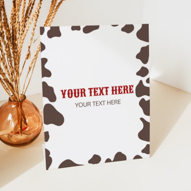 Cowboy Rodeo Western Wild West Custom Party Sockelschild (Von Creator hochgeladen)