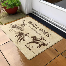 Cowboy Rodeo Western Willkommen Fußmatte