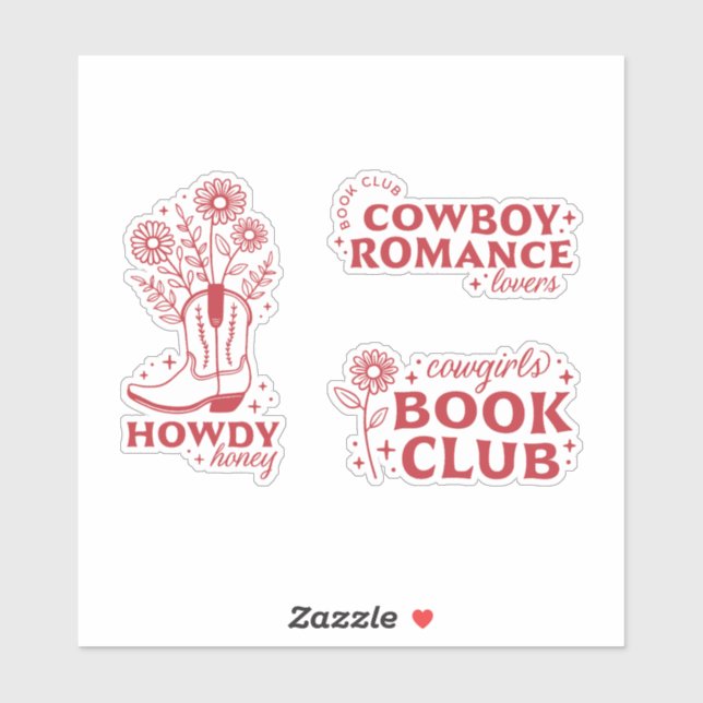 Cowboy Romance Liebhaber Buchklubangebote Aufkleber (Blatt)