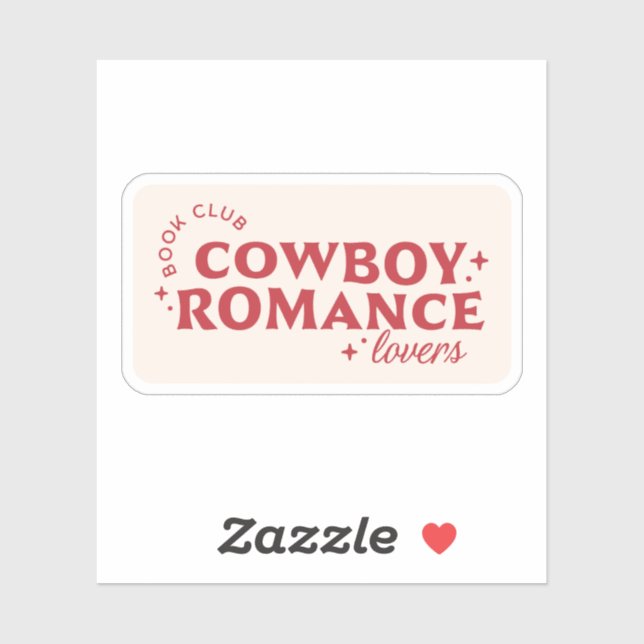 Cowboy Romance Liebhaber des Buchclubs Aufkleber (Blatt)
