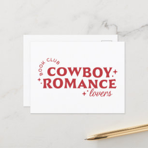 Cowboy Romance Liebhaber des Buchclubs Postkarte
