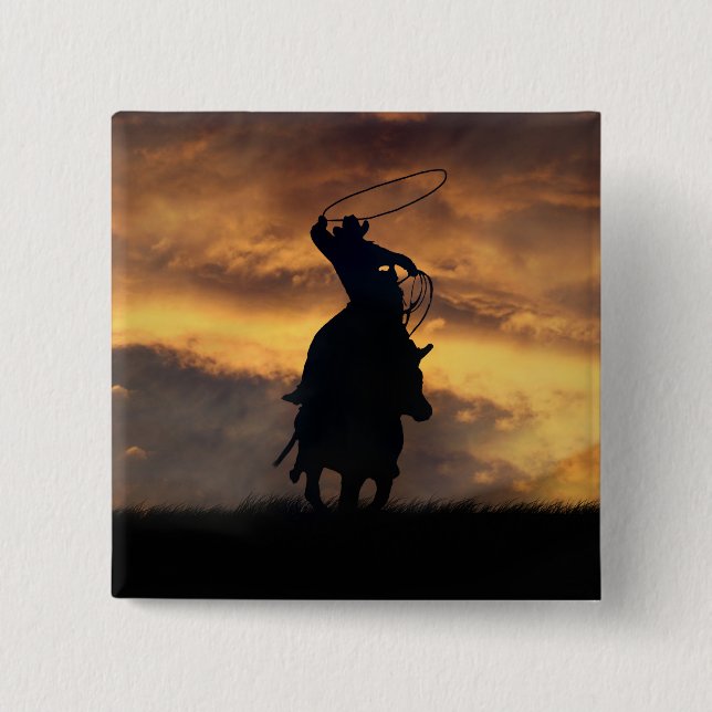 Cowboy Roping Flair Button (Vorderseite)