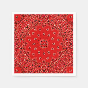 Cowboy-rote Paisleybandana-Schal GRILLEN Serviette