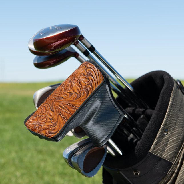 Cowboy Rustikaler Western mit handgefertigtem Lede Golf Headcover (In Situ)