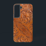 Cowboy Rustikaler Western mit handgefertigtem Lede Samsung Galaxy Hülle<br><div class="desc">Rustikales Western Country-Muster bedruckte Lederhandy Gehäuse. Cowboy-Dekor-Accessoires</div>