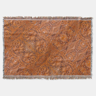 Cowboy-Rustikalisches Western-Land-Lederdruck Decke