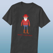 Cowboy Santa benutzerdefinierter Text Weihnachten