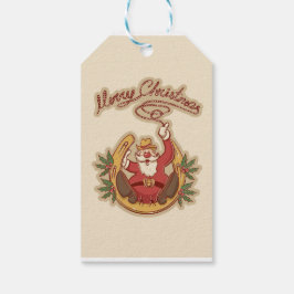 Cowboy Santa Claus Geschenkanhänger