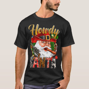 Cowboy-Santa-Claus-Howdy-Weihnachten-Western-Count T-Shirt