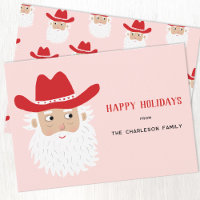 Cowboy Santa Claus Weihnachten Pink