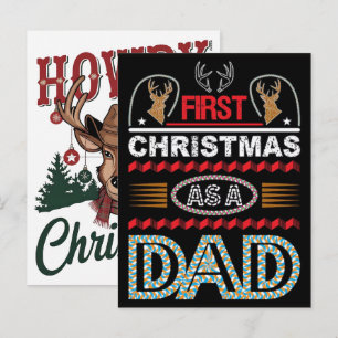 Cowboy-Santa-Western-Weihnachten-Rodeo-PNG-Design Feiertagspostkarte