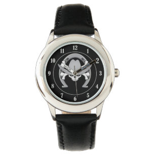 Cowboy-Schädel-Hufeisen Armbanduhr