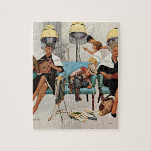 Cowboy schlafend im Schönheits-Salon