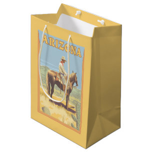 Cowboy (Seitenansicht) Arizona Mittlere Geschenktüte