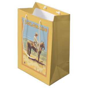 Cowboy (Seitenansicht) Colorado Mittlere Geschenktüte