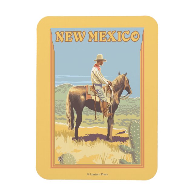 Cowboy (Seitenansicht)New Mexico Magnet (Vertikal)