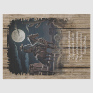 Cowboy Sessing Western Man Horse Seidenpapier