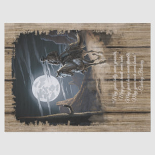 Cowboy Sessing Western Man Horse Seidenpapier