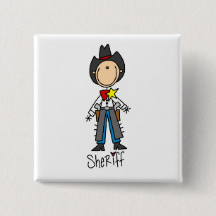 Cowboy-Sheriff-T - Shirts und Geschenke Button