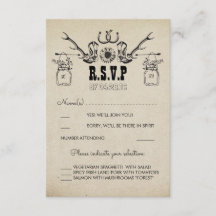 Cowboy Shows Country Rustic Wedding RSVP