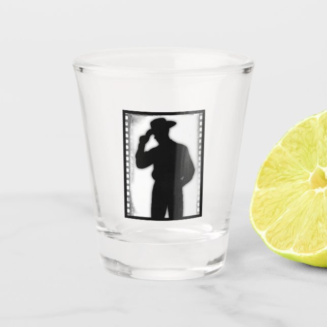 Cowboy Silhouette Shot Glass Schnapsglas (Vorderseite)