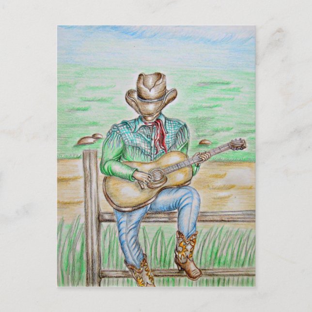 Cowboy Singer Postkarte (Vorderseite)